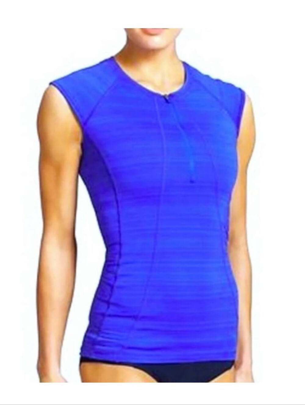 Athleta Small Top Purple Activewear Top Sleeveless Tank- Bright Purple Swim Top